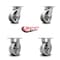 Service Caster 5 Inch Kingpinless V Groove Semi Steel Wheel Swivel Caster Swivel 2 Rigid, 2PK SCC-KP30S520-VGR-2-R-2 - alternate 5